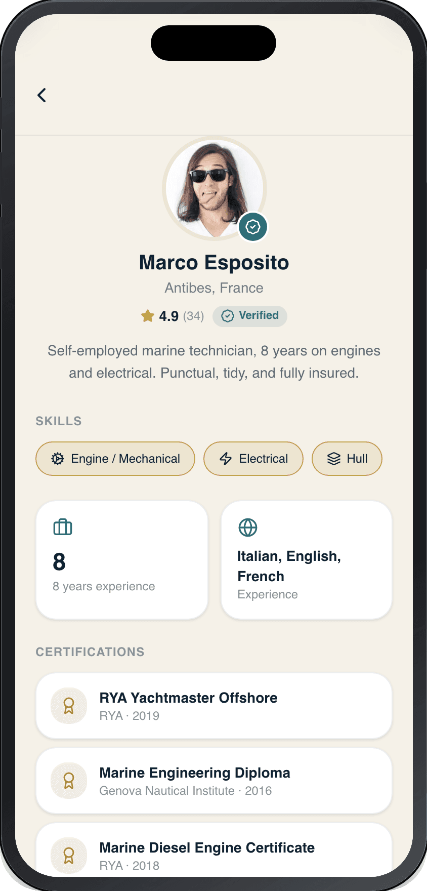 Match with verified professionals